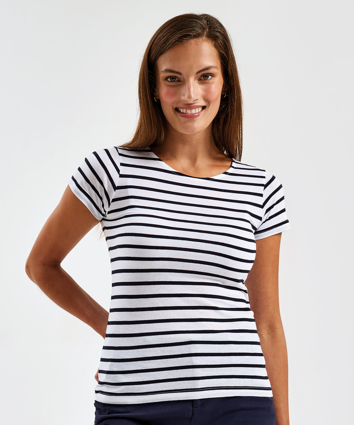 T-shirt marinière « coastal » femme à manches courtes