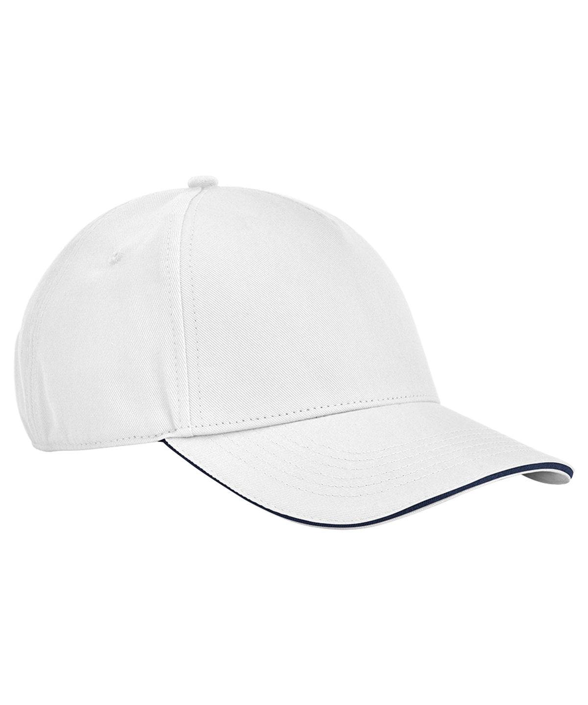 Casquette classique 5 panneaux en coton biologique EarthAware® - visière sandwich