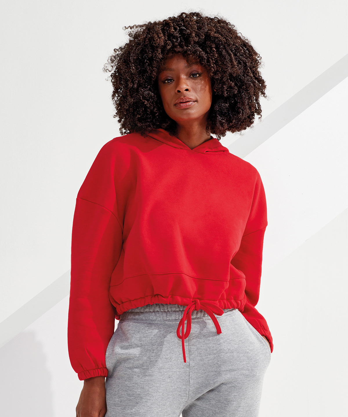 TriDri® Sweat à capuche oversize court femme