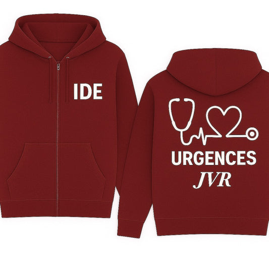 Sweat zippé Urgences JVR