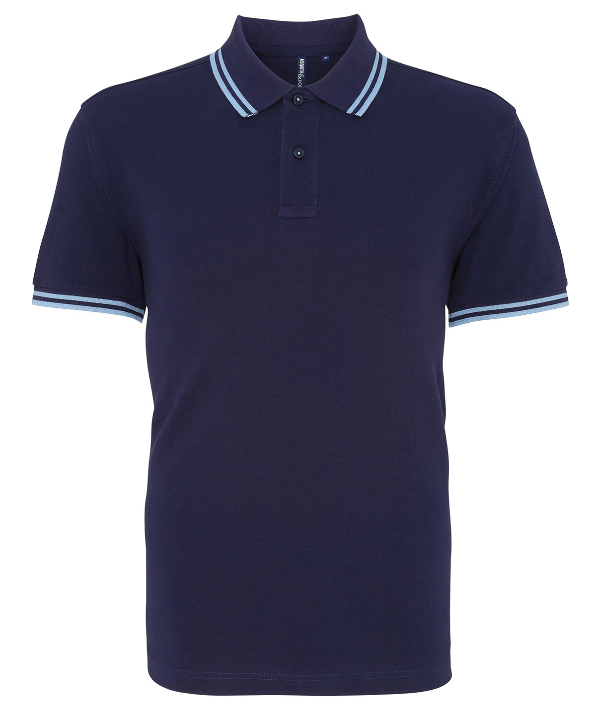 Polo passepoilé coupe classique homme - col contrasté