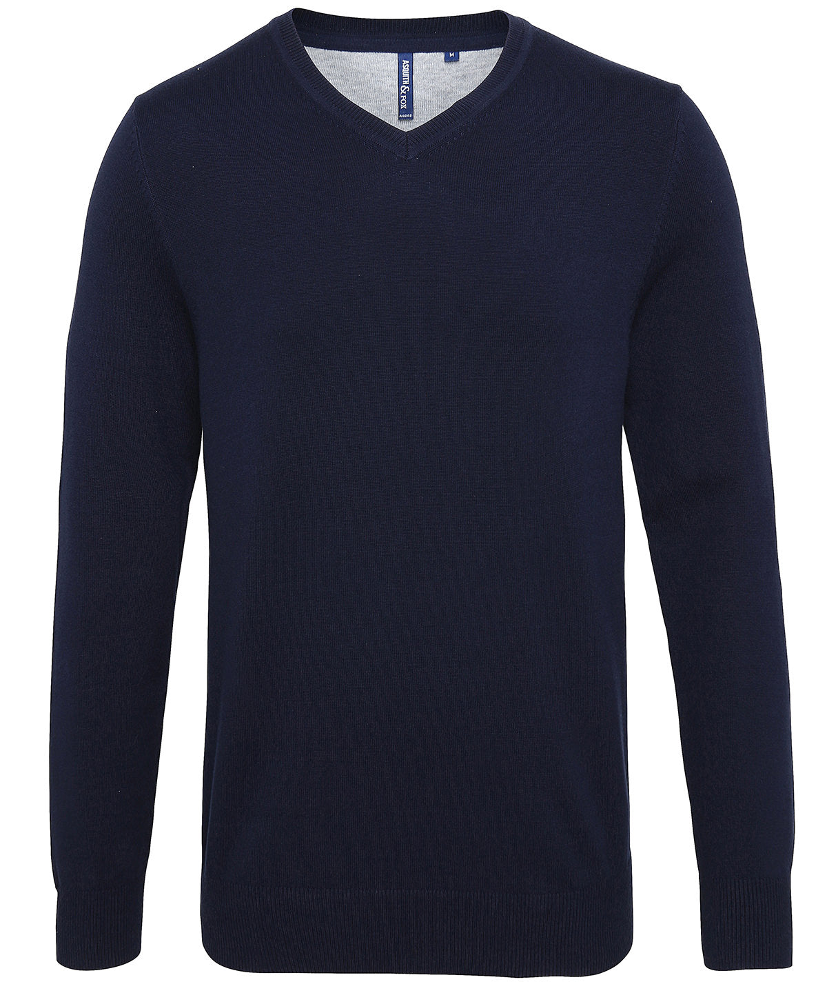 Pull col V homme en coton mélangé