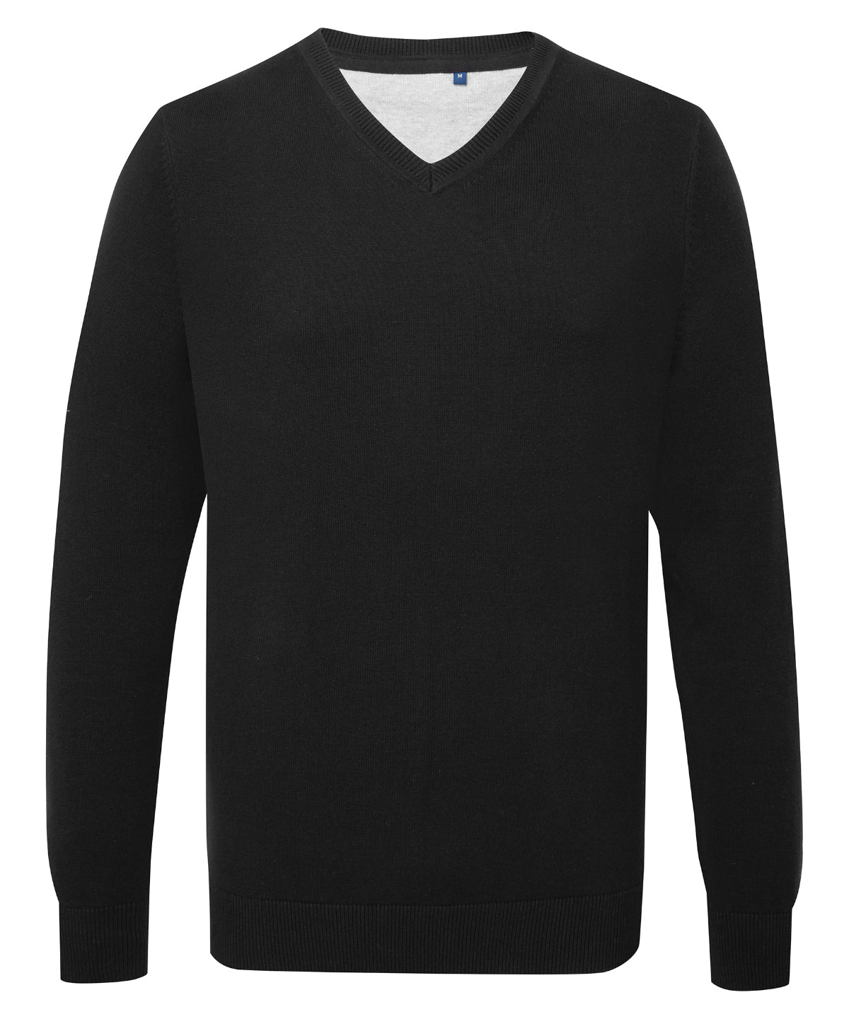 Pull col V homme en coton mélangé