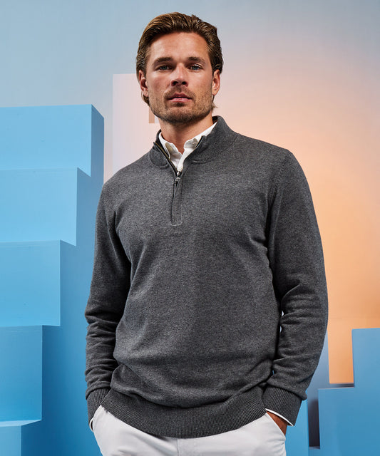 Pull homme zip 1/4