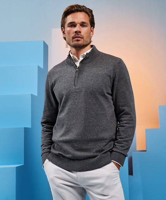 Pull homme zip 1/4