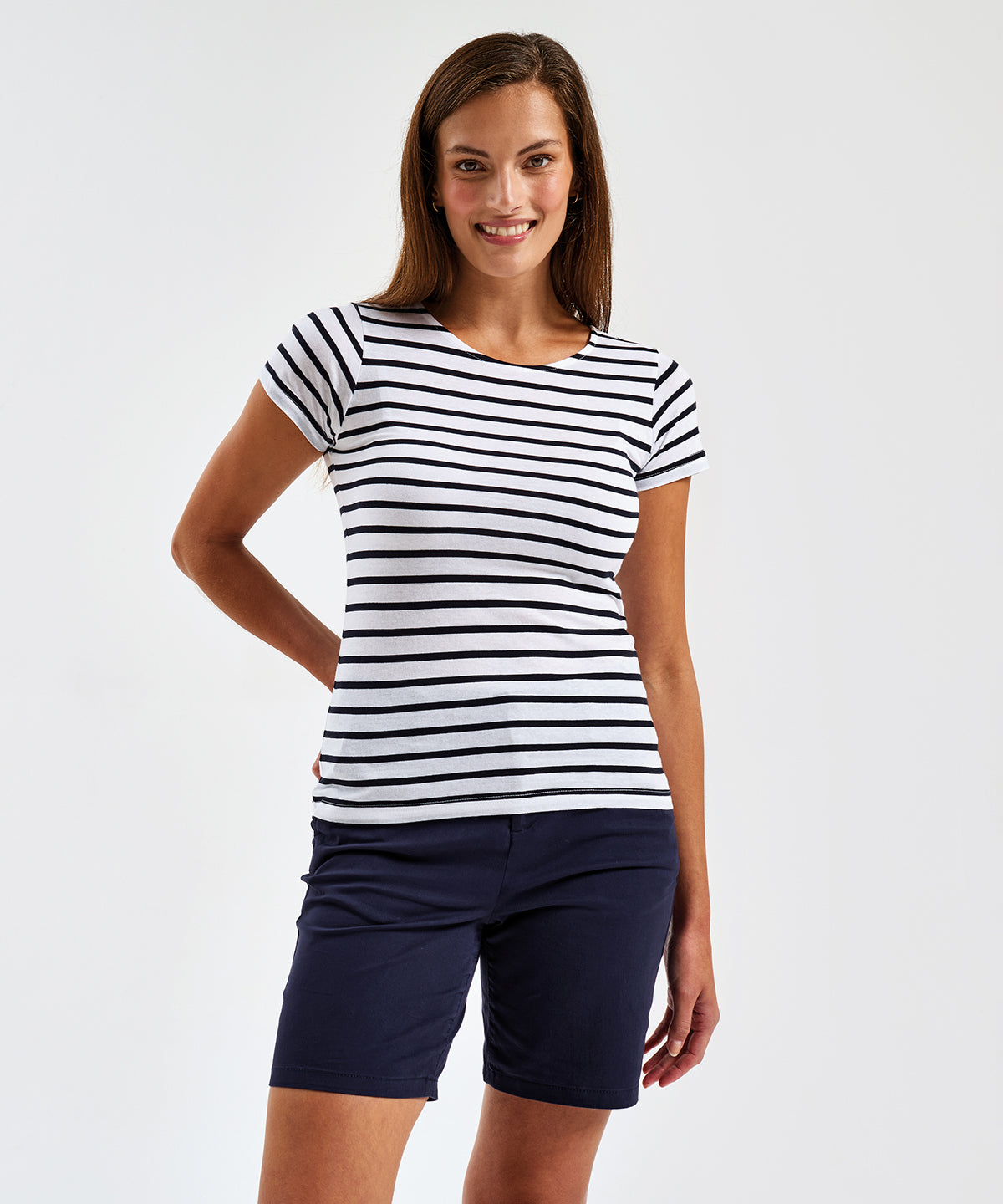 T-shirt marinière « coastal » femme à manches courtes