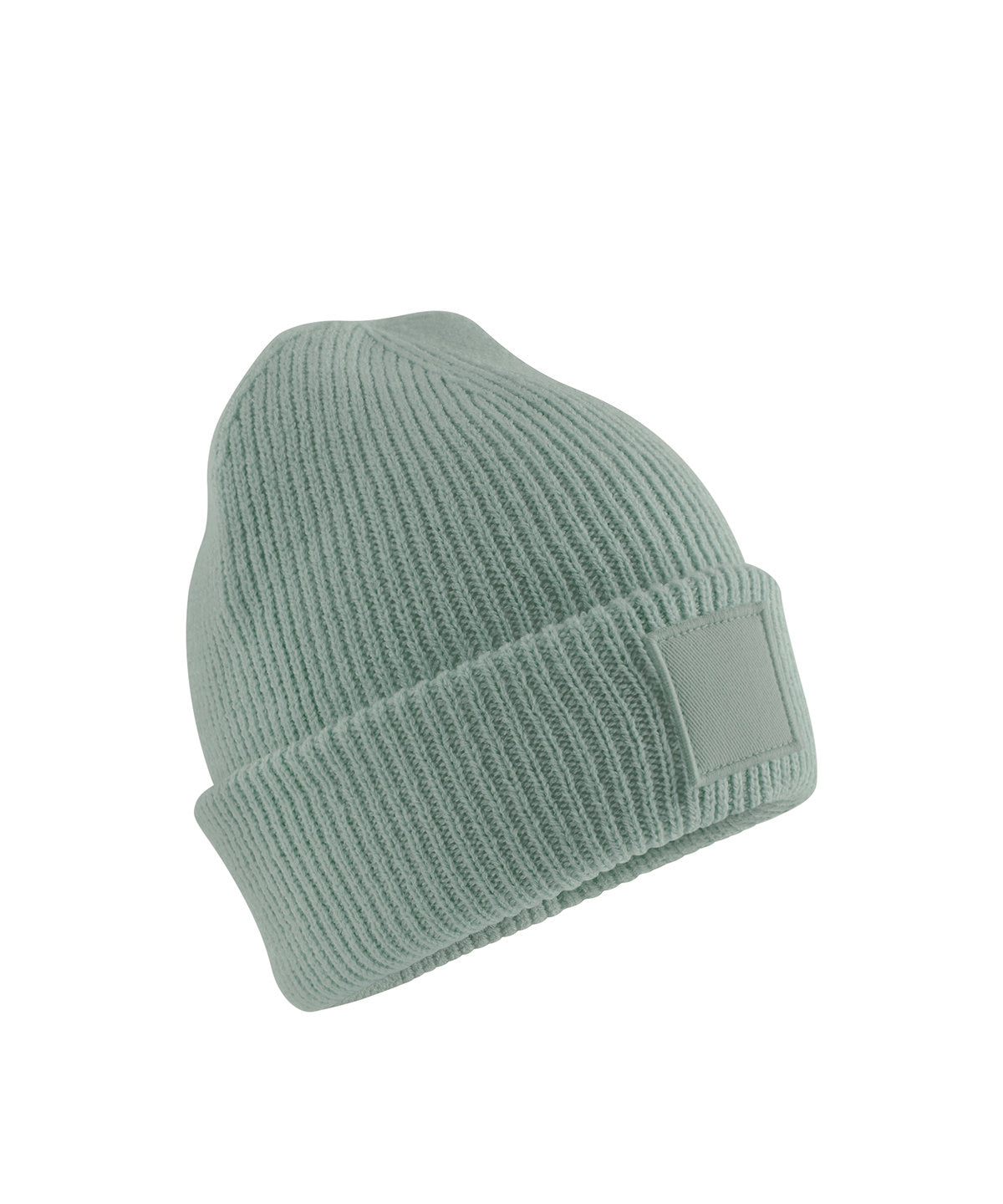 Bonnet enfant à large revers et écusson ton sur ton