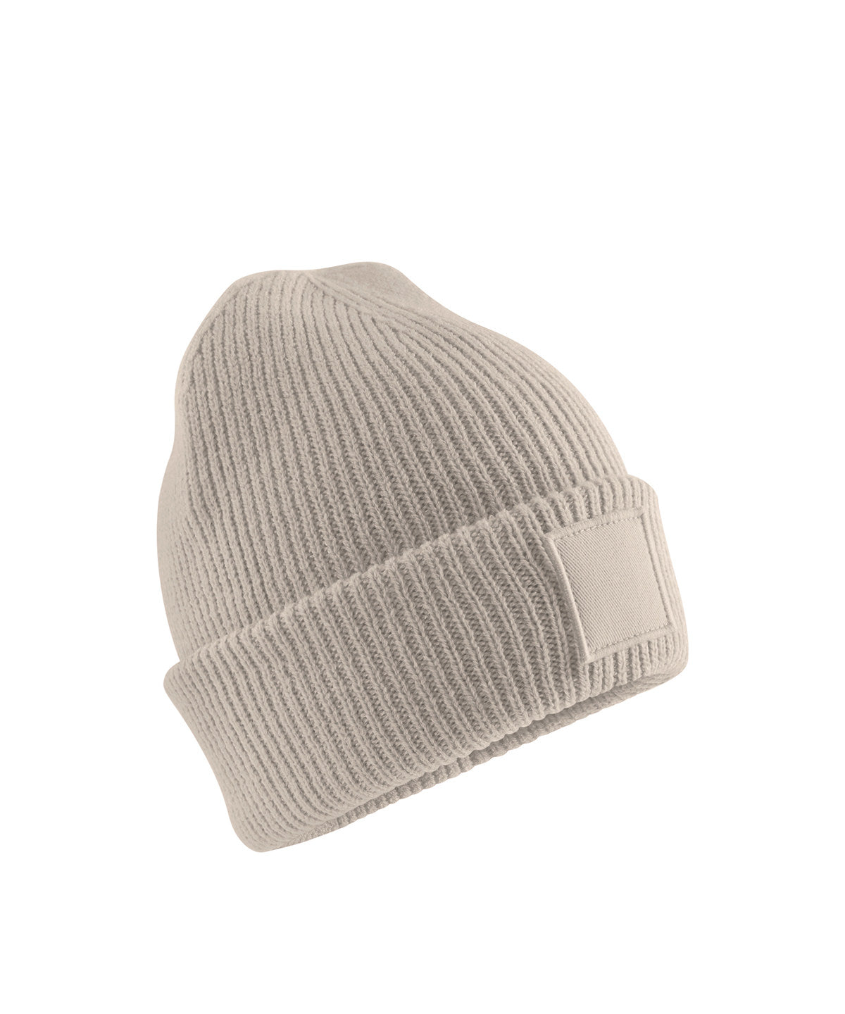 Bonnet enfant à large revers et écusson ton sur ton