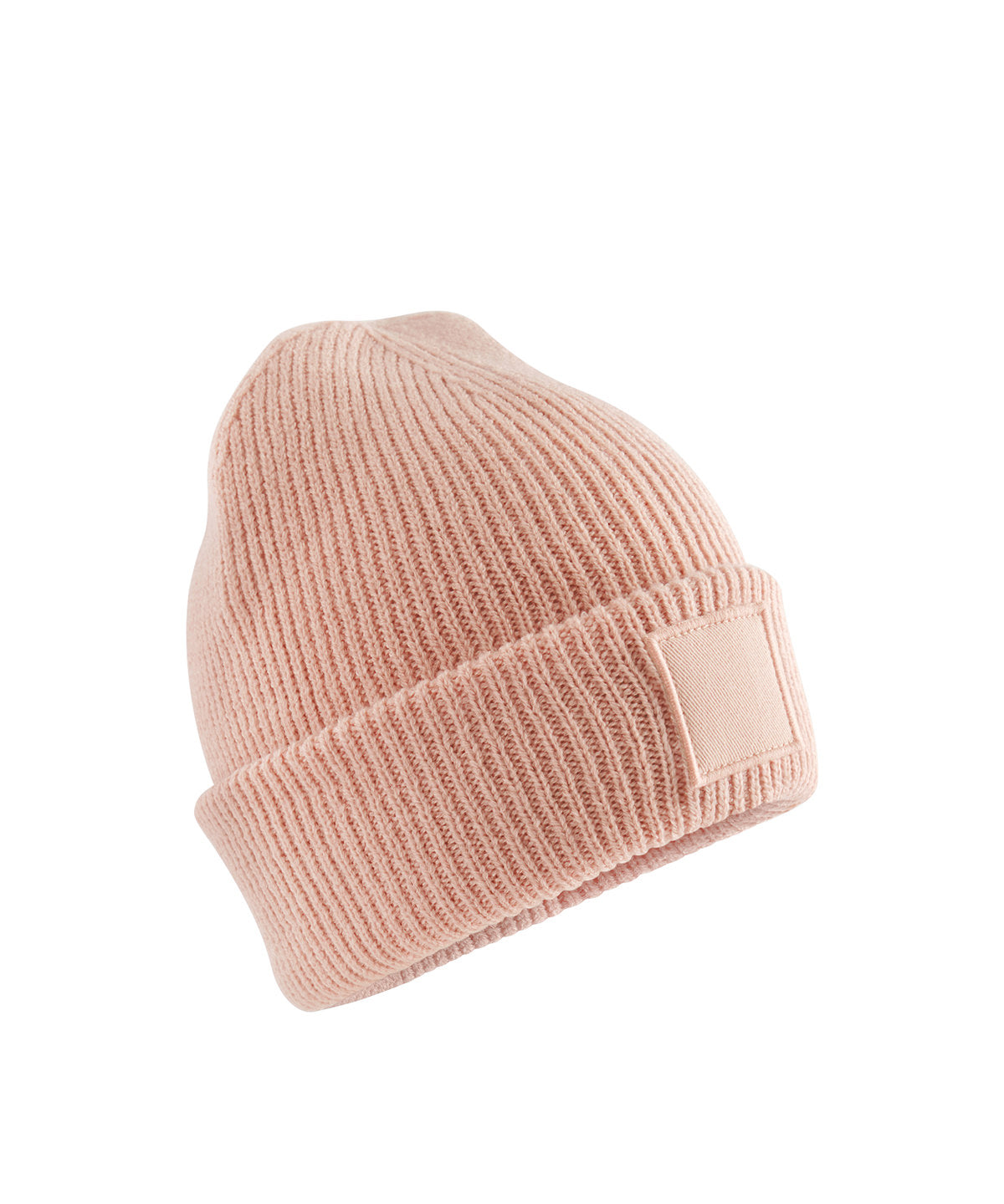 Bonnet enfant à large revers et écusson ton sur ton