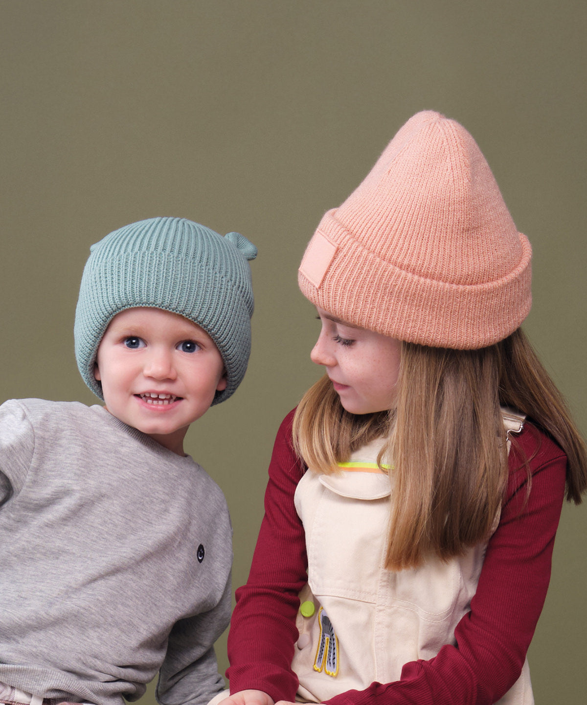 Bonnet bébé ours en coton biologique