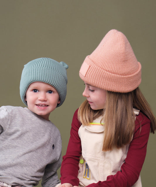 Bonnet bébé ours en coton biologique