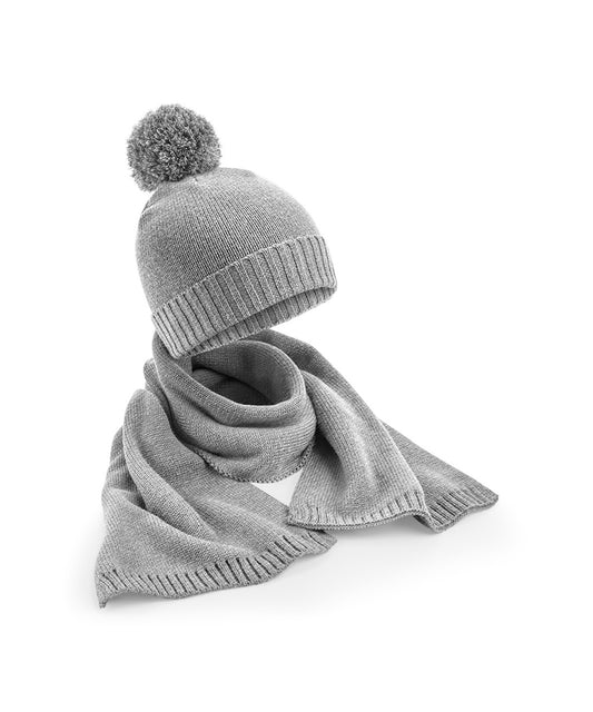 Écharpe et bonne en maille en coffret cadeau 