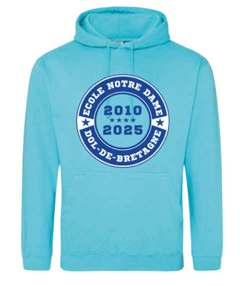 Sweat capuche (Anniversaire) - 22€ - Dol de Bretagne