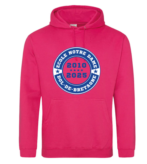 Sweat capuche (Anniversaire) - 22€ - Dol de Bretagne