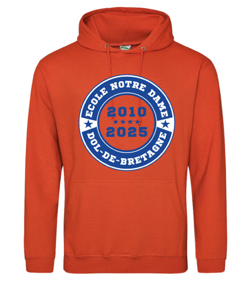 Sweat capuche (Anniversaire) - 22€ - Dol de Bretagne
