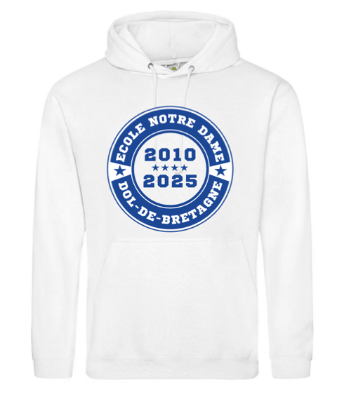 Sweat capuche (Anniversaire) - 22€ - Dol de Bretagne