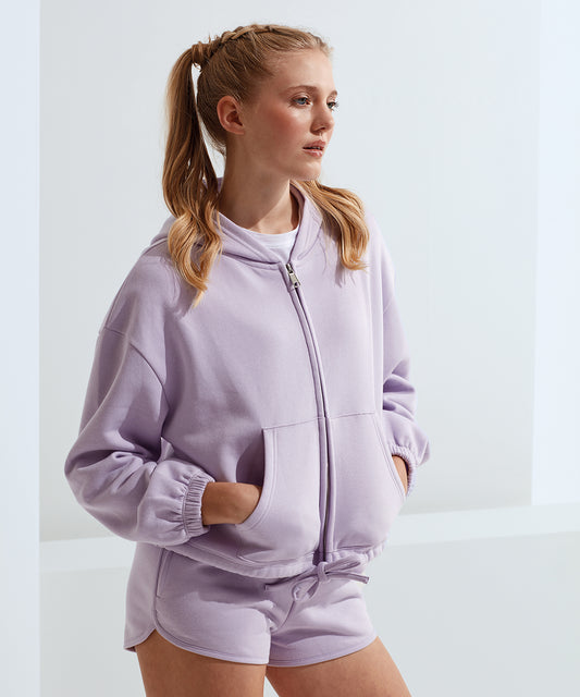 Sweat à capuche zippé femme en tissu recyclé avec cordon de serrage TriDri®