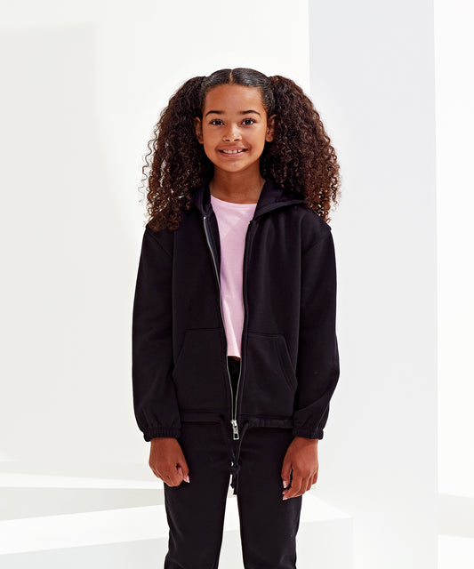 Sweat à capuche zippé crop-top oversize en tissu recyclé TriDri® enfant