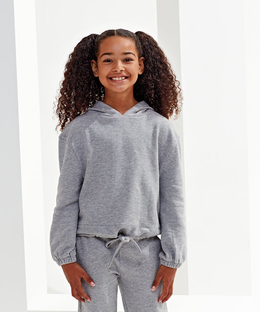 Sweat à capuche crop-top oversize en tissu recyclé TriDri® enfant