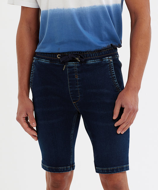 Short en jean homme avec cordon de serrage