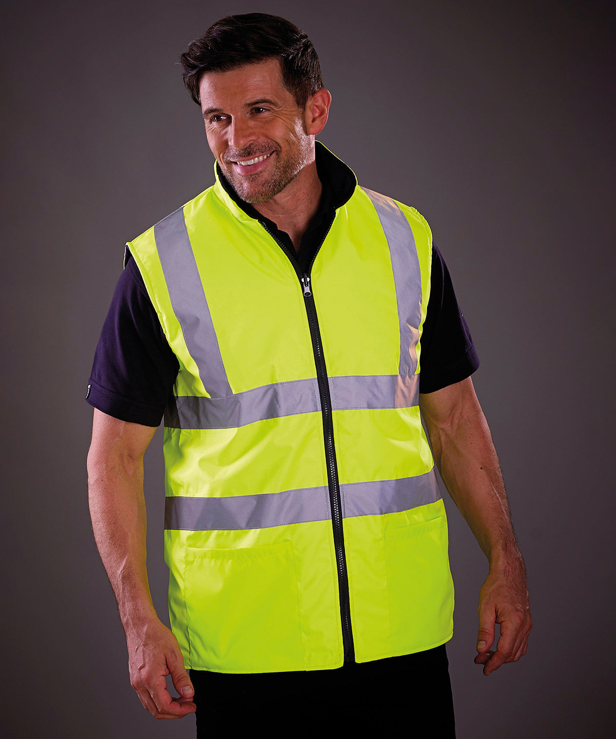 Gilet polaire réversible haute visibilité (HV008F)
